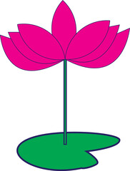 water lily art vectors design