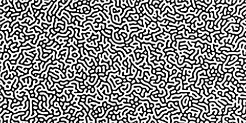 Diffusion reaction seamless vector pattern. Natural seamless line pattern. Linear design with biological shapes. Reaction-diffusion or truing pattern formation. abstract truing organic wallpaper.	