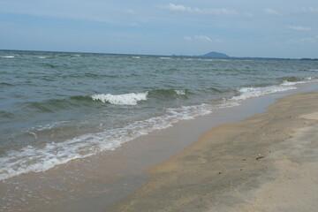 Sandy beach and sea for background