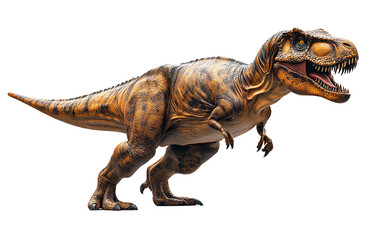 Fototapeta premium Realistic standing T-Rex dinosaur isolated on a transparent background