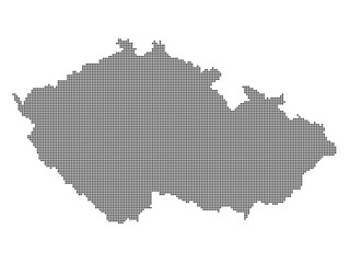 Dotted map of Czech Republic Large
