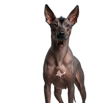 Xoloitzcuintli Dog Breed Portrait Closeup Studio Shot