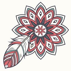 abstract floral mandala design