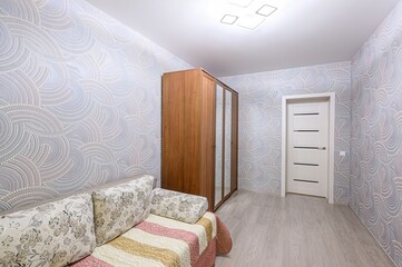 standard interior apartment. living room with sofa