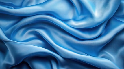 Obraz premium Soft, flowing, light blue silk