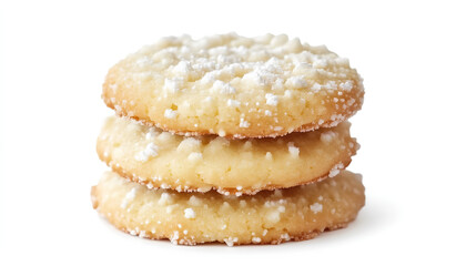 Tasty Danish butter cookies isolated on white