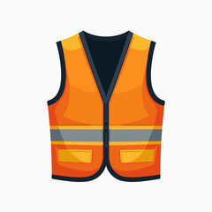 bright orange safety vest with reflective stripes