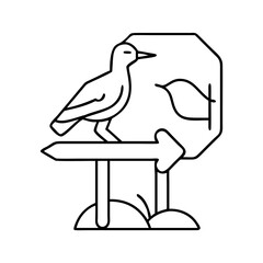birding trail marker icon, birding trail marker vector illustration-simple illustration of birding trail marker, perfect for birding trail marker logos and icons