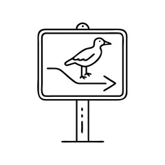 birding trail sign icon, birding trail sign vector illustration-simple illustration of birding trail sign, perfect for birding trail sign logos and icons