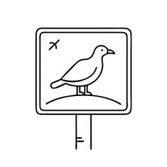 bird sanctuary sign icon, bird sanctuary sign vector illustration-simple illustration of bird sanctuary sign, perfect for bird sanctuary sign logos and icons
