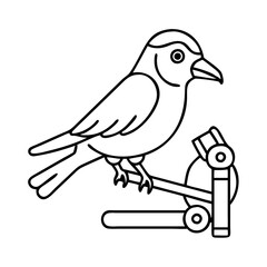 bird watching tour bus icon, bird watching tour bus vector illustration-simple illustration of bird watching tour bus, perfect for bird watching tour bus logos and icons