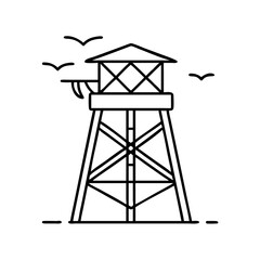 bird watching tower icon, bird watching tower vector illustration-simple illustration of bird watching tower, perfect for bird watching tower logos and icons