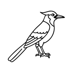 blue jay icon, blue jay vector illustration-simple illustration of blue jay, perfect for blue jay logos and icons