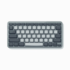 modern gray keyboard with white keys