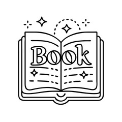 book with gold lettering icon, book with gold lettering vector illustration-simple illustration of book with gold lettering, perfect for book with gold lettering logos and icons