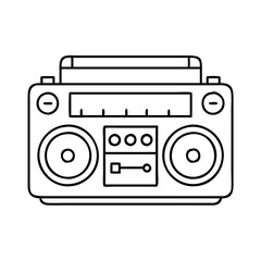 boombox icon, boombox vector illustration-simple illustration of boombox, perfect for boombox logos and icons