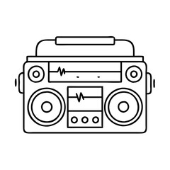 boombox icon, boombox vector illustration-simple illustration of boombox, perfect for boombox logos and icons