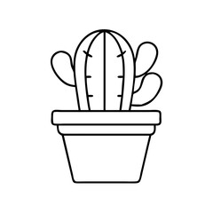 cactus in pot icon, cactus in pot vector illustration-simple illustration of cactus in pot, perfect for cactus in pot logos and icons