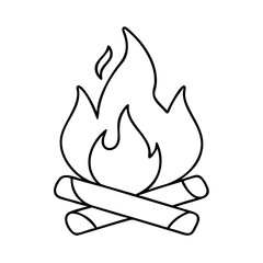 campfire icon, campfire vector illustration-simple illustration of campfire, perfect for campfire logos and icons