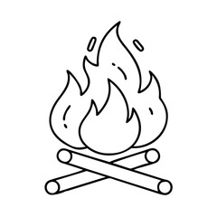 campfire icon, campfire vector illustration-simple illustration of campfire, perfect for campfire logos and icons