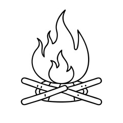 campground fire pit icon, campground fire pit vector illustration-simple illustration of campground fire pit, perfect for campground fire pit logos and icons