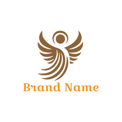 This vector design features an eagle emblem as a strong bird logo, a business icon with artistic wings, representing a powerful company symbol