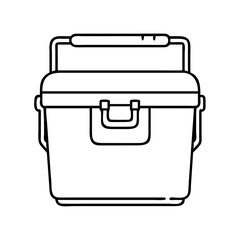 camping cooler icon, camping cooler vector illustration-simple illustration of camping cooler, perfect for camping cooler logos and icons