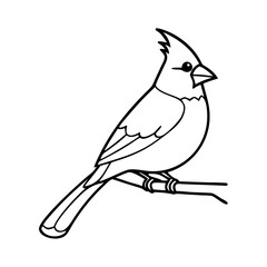 cardinal perched icon, cardinal perched vector illustration-simple illustration of cardinal perched, perfect for cardinal perched logos and icons