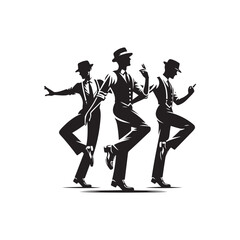 Tap Dance Dancers Vector (6).eps