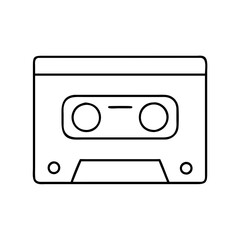cassette tape icon, cassette tape vector illustration-simple illustration of cassette tape, perfect for cassette tape logos and icons