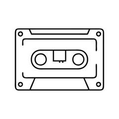 cassette tape icon, cassette tape vector illustration-simple illustration of cassette tape, perfect for cassette tape logos and icons
