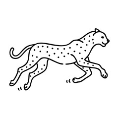 cheetah running icon, cheetah running vector illustration-simple illustration of cheetah running, perfect for cheetah running logos and icons