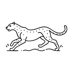 cheetah running icon, cheetah running vector illustration-simple illustration of cheetah running, perfect for cheetah running logos and icons