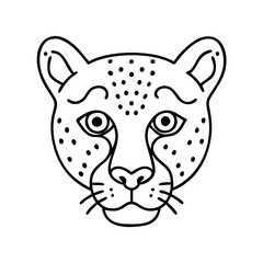 cheetah s face close up icon, cheetah s face close up vector illustration-simple illustration of cheetah s face close up, perfect for cheetah s face close up logos and icons