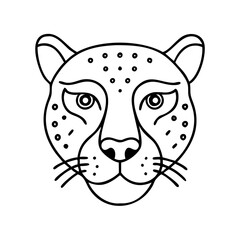 cheetah s face close up icon, cheetah s face close up vector illustration-simple illustration of cheetah s face close up, perfect for cheetah s face close up logos and icons