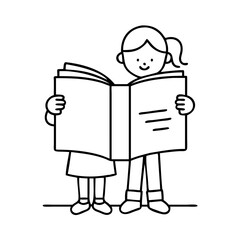 child holding a big book icon, child holding a big book vector illustration-simple illustration of child holding a big book, perfect for child holding a big book logos and icons