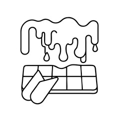 chocolate melting icon, chocolate melting vector illustration-simple illustration of chocolate melting, perfect for chocolate melting logos and icons