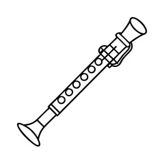 clarinet icon, clarinet vector illustration-simple illustration of clarinet, perfect for clarinet logos and icons