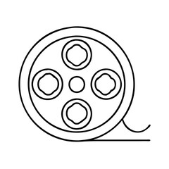 classic movie reel icon, classic movie reel vector illustration-simple illustration of classic movie reel, perfect for classic movie reel logos and icons