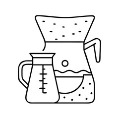 coffee brewing icon, coffee brewing vector illustration-simple illustration of coffee brewing, perfect for coffee brewing logos and icons