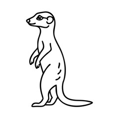 meerkat standing icon, meerkat standing vector illustration-simple illustration of meerkat standing, perfect for meerkat standing logos and icons