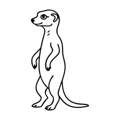 meerkat standing icon, meerkat standing vector illustration-simple illustration of meerkat standing, perfect for meerkat standing logos and icons
