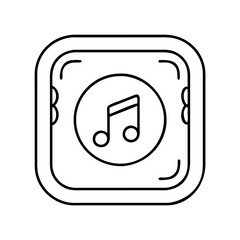 music app icon icon, music app icon vector illustration-simple illustration of music app icon, perfect for music app icon logos and icons