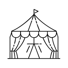 music festival tent icon, music festival tent vector illustration-simple illustration of music festival tent, perfect for music festival tent logos and icons