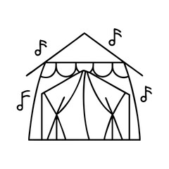 music festival tent icon, music festival tent vector illustration-simple illustration of music festival tent, perfect for music festival tent logos and icons