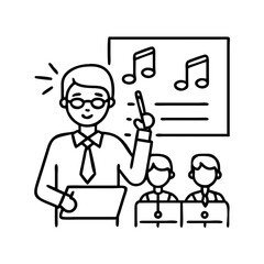 music teacher icon icon, music teacher icon vector illustration-simple illustration of music teacher icon, perfect for music teacher icon logos and icons