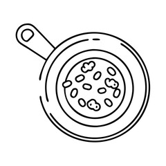 paella pan icon, paella pan vector illustration-simple illustration of paella pan, perfect for paella pan logos and icons