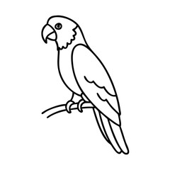 parrot icon, parrot vector illustration-simple illustration of parrot, perfect for parrot logos and icons