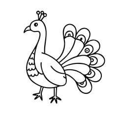 peacock icon, peacock vector illustration-simple illustration of peacock, perfect for peacock logos and icons