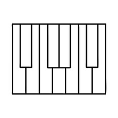 piano keys icon, piano keys vector illustration-simple illustration of piano keys, perfect for piano keys logos and icons